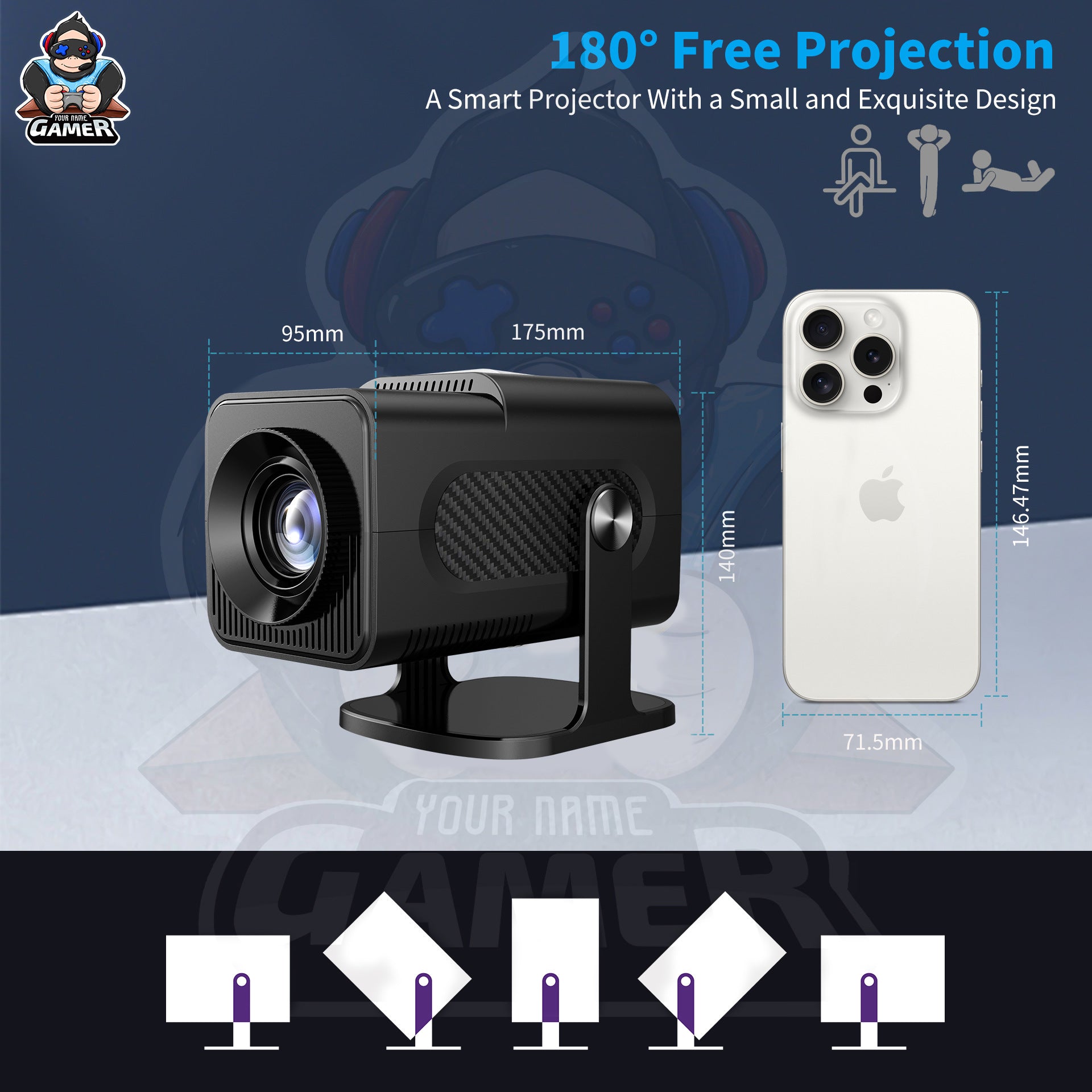 hcs350pro + android game projector wifi smart wireless 20000 games console portable home hd projector