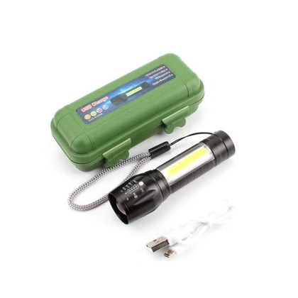 Portable Rechargeable Zoom LED Flashlight XP Flash Light Torch Lantern 3 Lighting Modes Camping Light Mini Led Flashlight