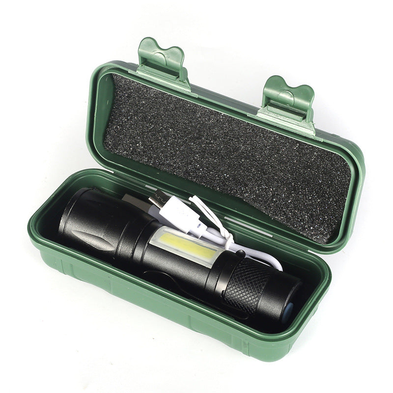 Portable Rechargeable Zoom LED Flashlight XP Flash Light Torch Lantern 3 Lighting Modes Camping Light Mini Led Flashlight