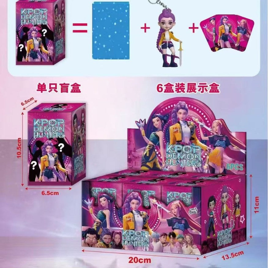 K-pop Demon Hunters Anime Figure Keyring Blind Box Random 1pcs