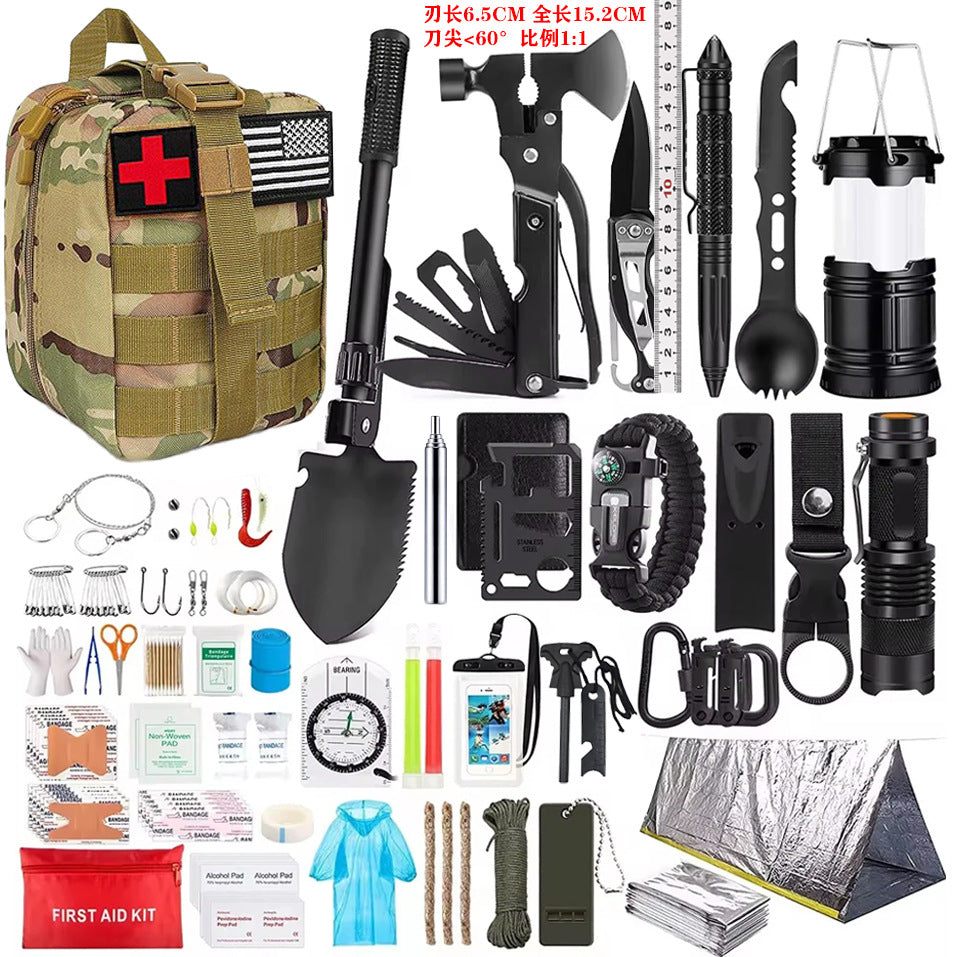 Survival Kit 249 PCS Emergency & First Aid Kit with MOLLE System - Professional Tool for Camping, Earthquake, Adventure
