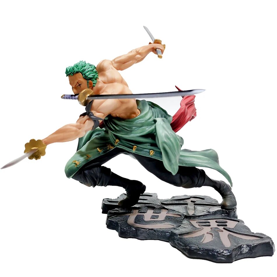 New One Piece 10cm Anime Figure Roronoa Zoro Three-Blade Sa-maximum Manga Anime Statue Action Figure Collection Model Kid Toy