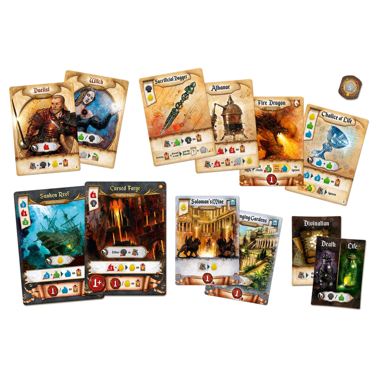 Res Arcana artifact and power cards