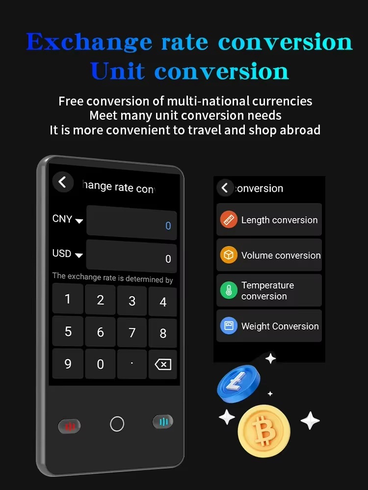 Portable Smart Translator – Offline 18-Language + Online 142-Language Real-Time Voice & Text AI Device