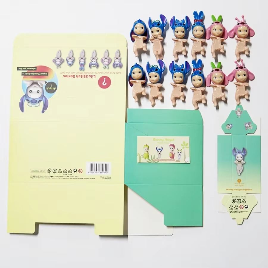 Sonny Angel Stitch Anime Figures Kawaii Angel Blind Box Phone Decoration PVC Collection Doll Toys Gifts