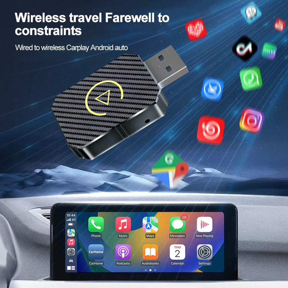 Carplay Wireless Adapter for Apple iOS Android -Plug and play