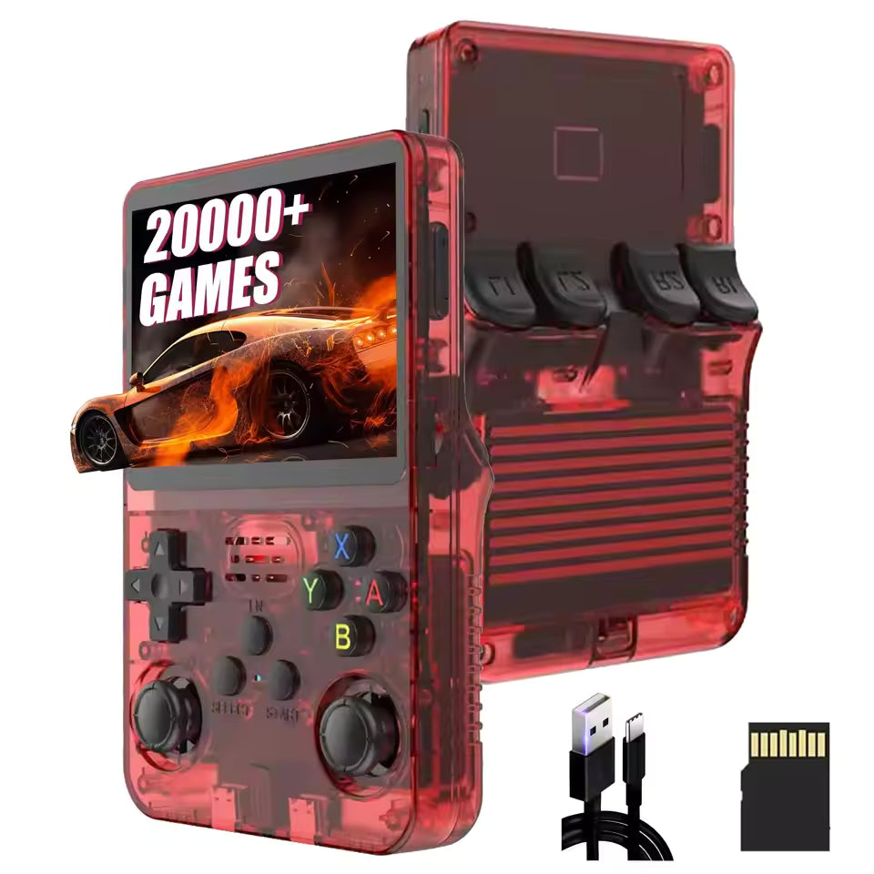 Open Source R36S Retro Handheld Video Game Console  128G  20000+ Games -Green