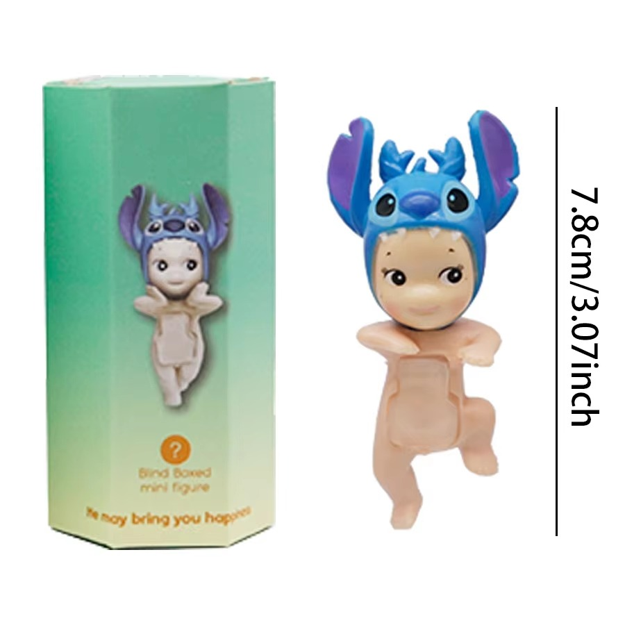 Sonny Angel Stitch Anime Figures Kawaii Angel Blind Box Phone Decoration PVC Collection Doll Toys Gifts