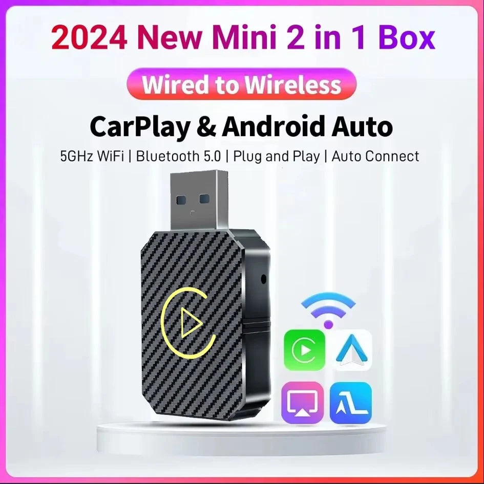 Carplay Wireless Adapter for  iOS Android -Plug and play