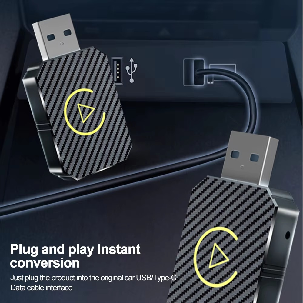 Carplay Wireless Adapter for Apple iOS Android -Plug and play