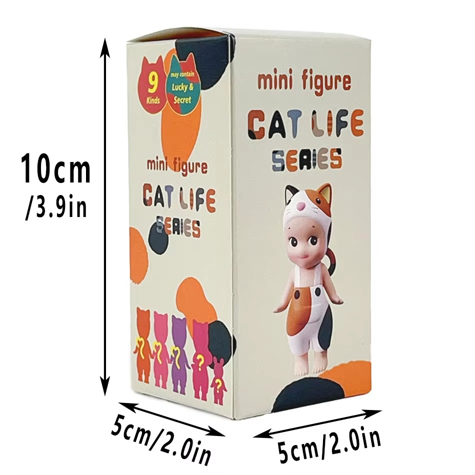 S Angel Blind Box Cat Life Serise Mini Cat Action Figures Toys Ornaments Dolls