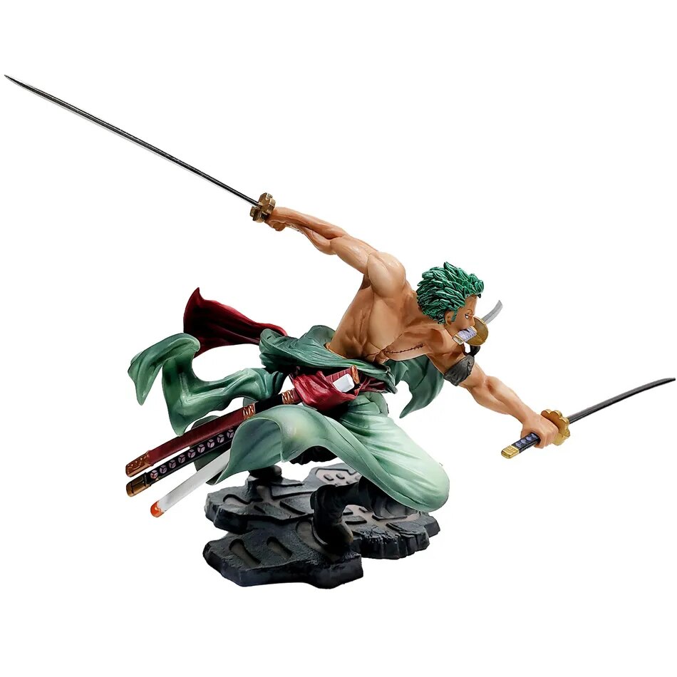 New One Piece 10cm Anime Figure Roronoa Zoro Three-Blade Sa-maximum Manga Anime Statue Action Figure Collection Model Kid Toy