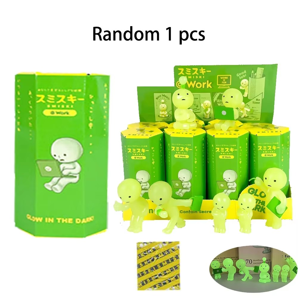 Cute Sonny Smiski Blind Box Luminous Toys Corner Jun Mystery Boxes Room and Car Collection Decoration Kid Mystery Gift