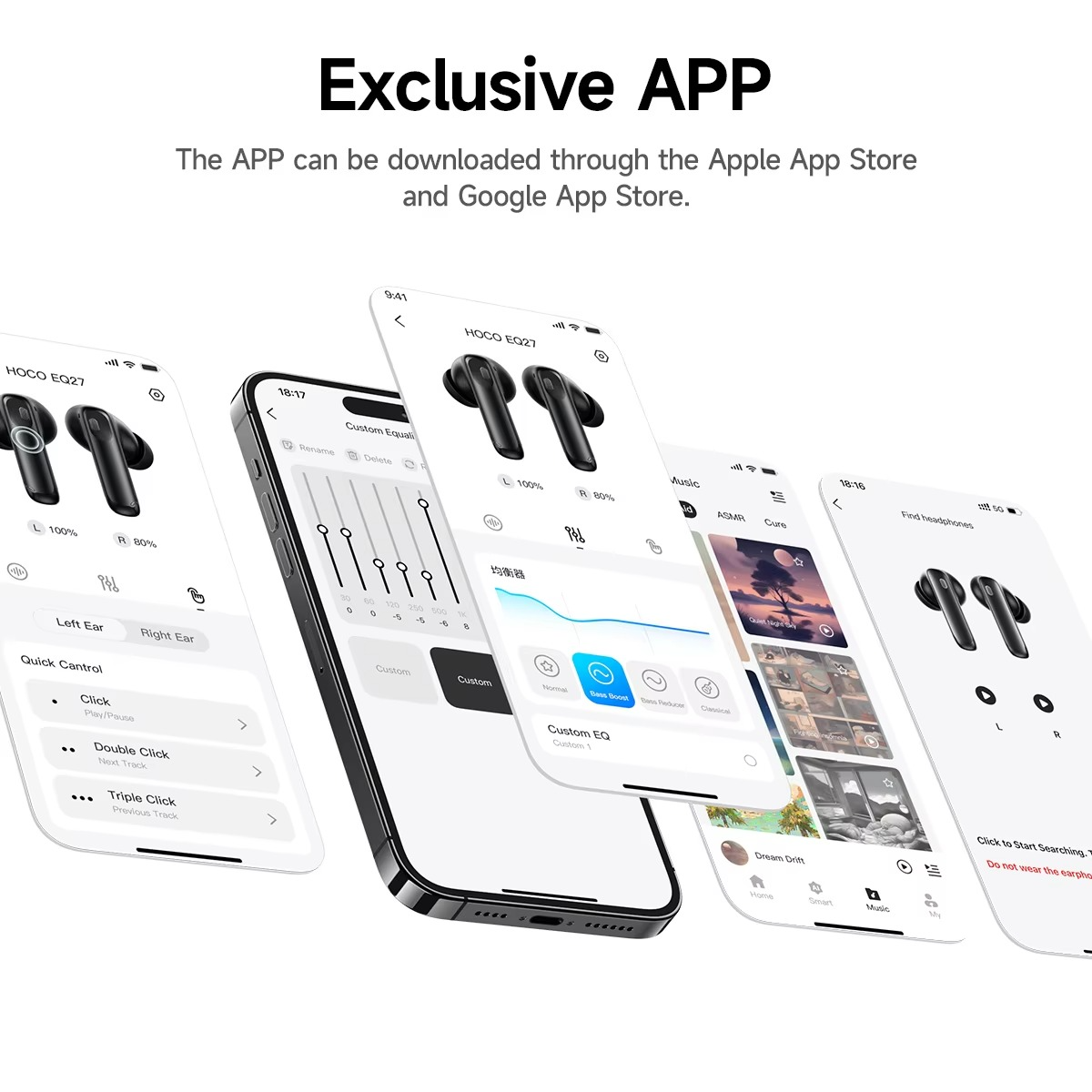 Hoco EQ27 ANC+ENC Smart AI Translation Bluetooth Earphone