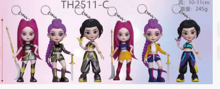 K-pop Demon Hunters Anime Figure Keyring Blind Box Random 1pcs