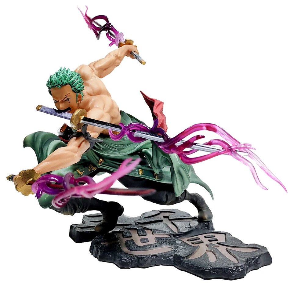 New One Piece 10cm Anime Figure Roronoa Zoro Three-Blade Sa-maximum Manga Anime Statue Action Figure Collection Model Kid Toy