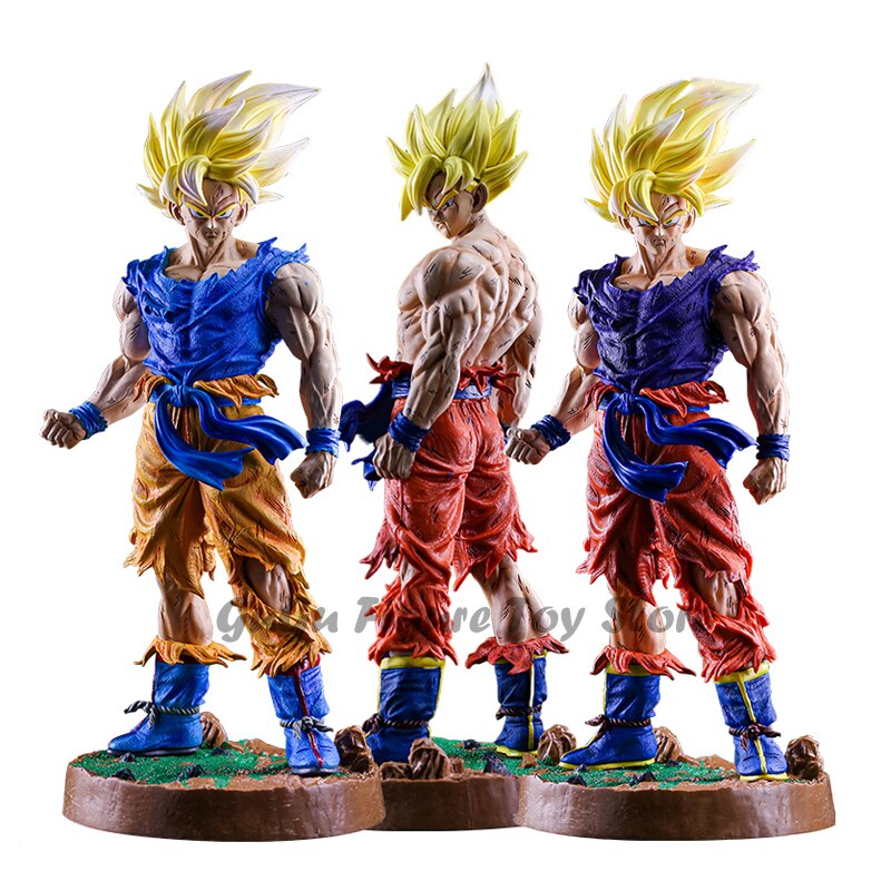 45cm Dragon Ball Z Son Goku Anime Figure Super Saiyan Action Figurine with Base GK PVC Statue Model Collection Toys Gift
