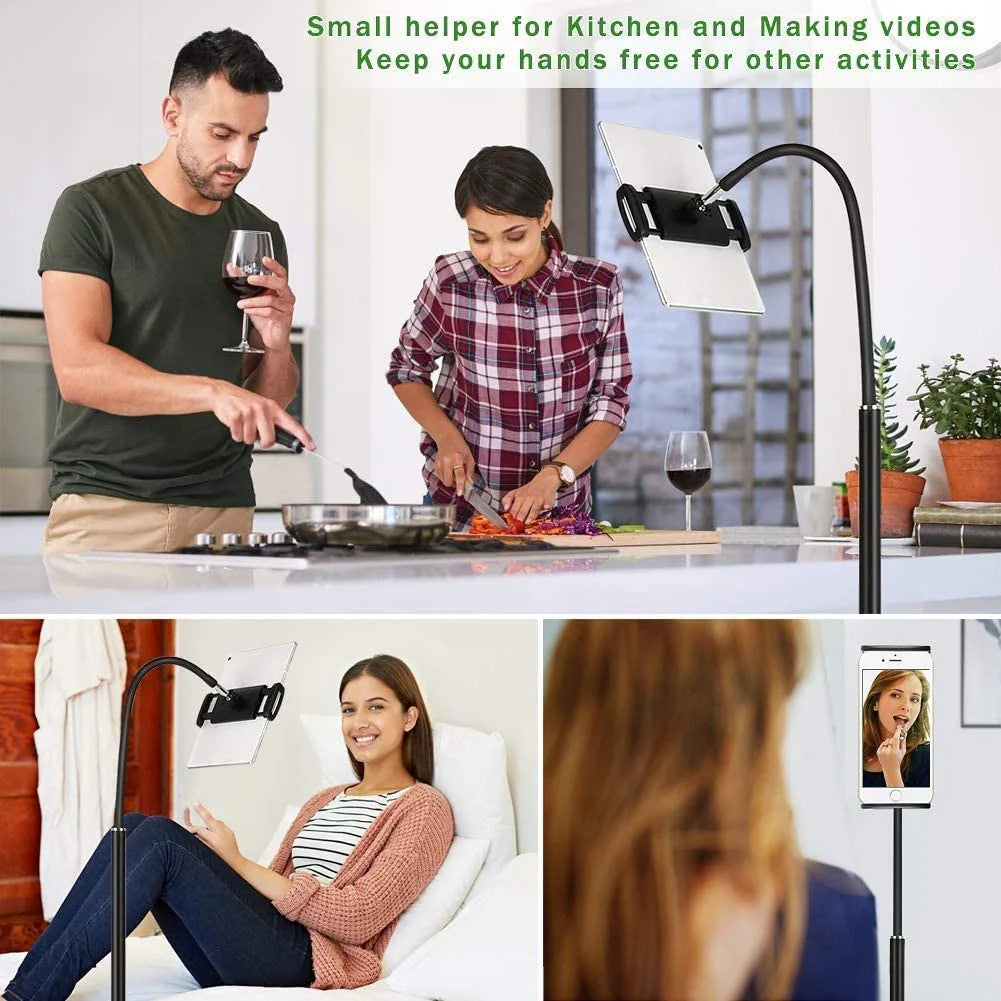 Adjustable Tablet Floor Stand Lazy Mount Holder Arm Bracket