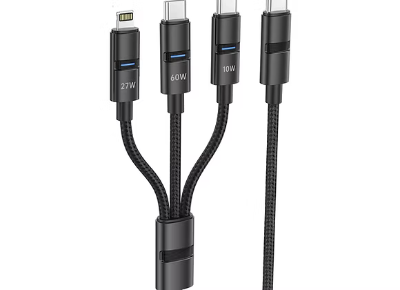 Foneng XS10 1.2M C To C+C+L (60W) Cable