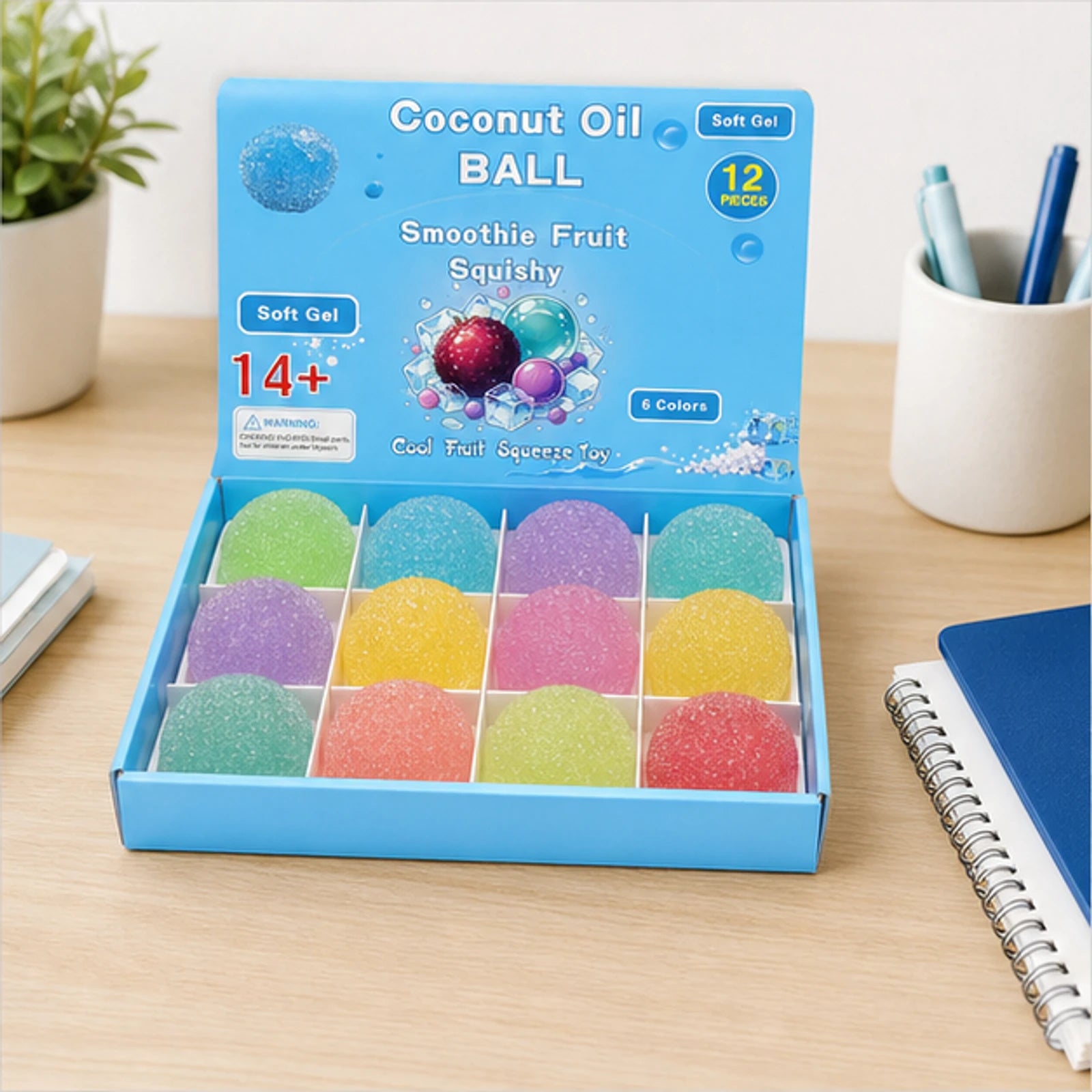 Coconut Oil Ball soft gel fruit squishy 12-piece image 4