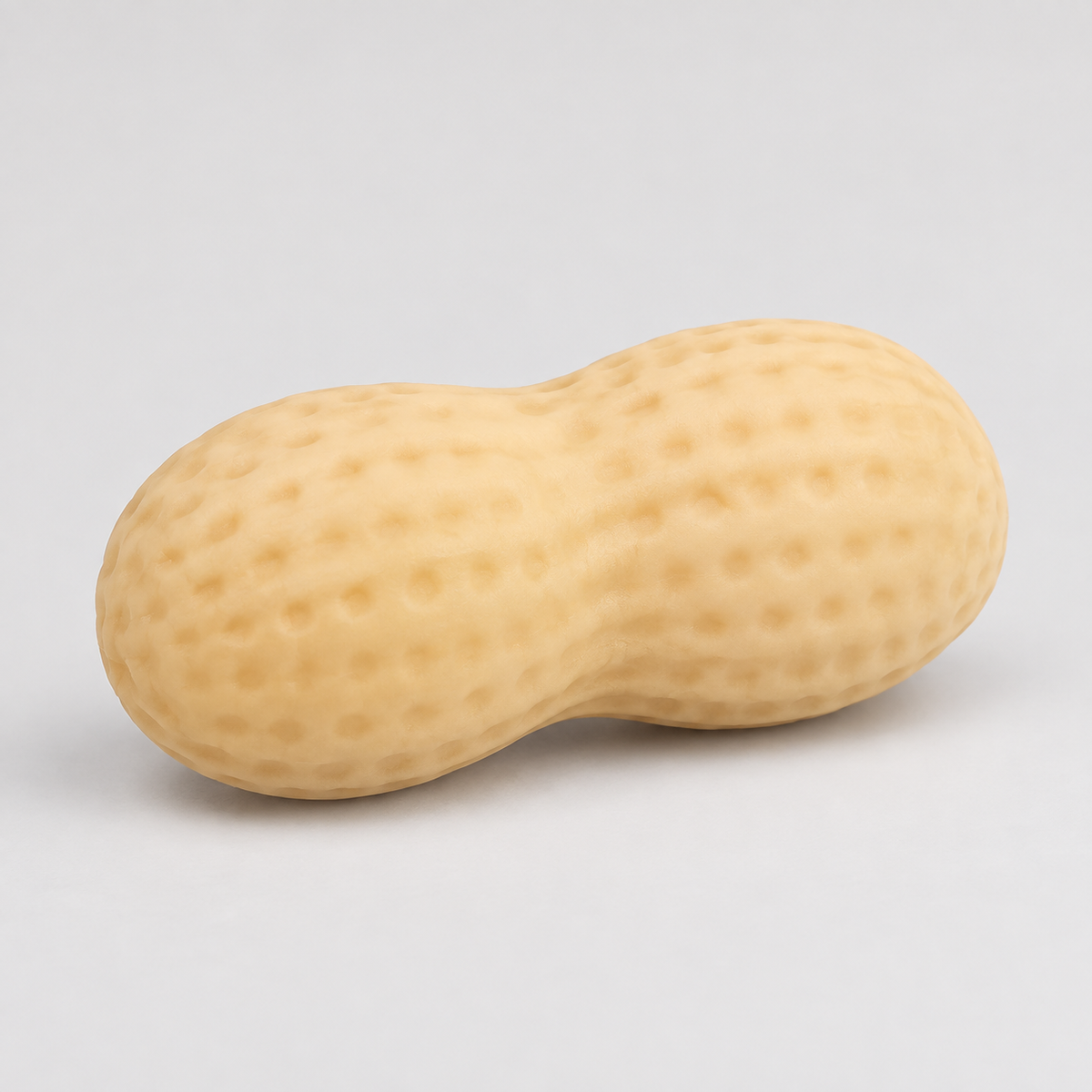 Crunchy peanut squishy toy side view