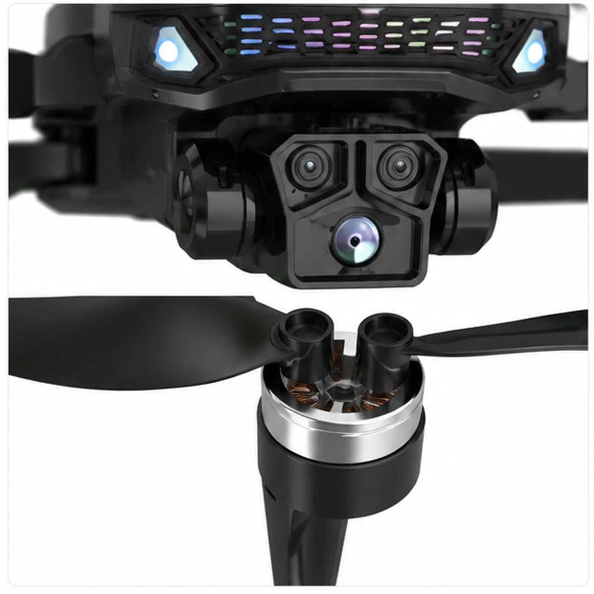 Foldable Camera Drone with 2.8-inch Screen Controller - Black image 3