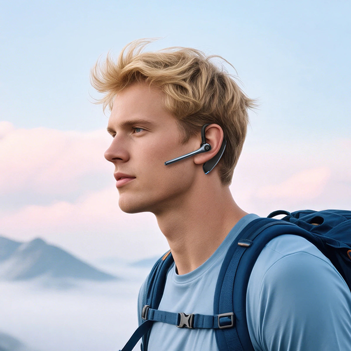 Hoco E90 Liya ENC Bluetooth Headset - Black image 4