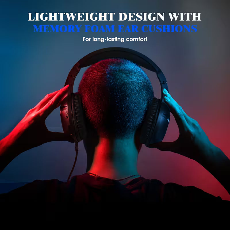 S20 Gaming Headset 50mm LED Mic for ps5 ps4 xbox PC - Headphone - Soulbytes image 7