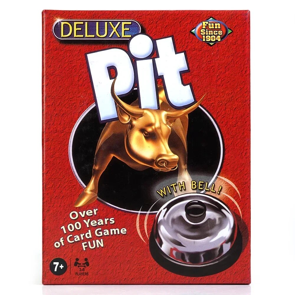 Deluxe Pit Card Game with Bell 2005 Winning Moves 3- 8 Players