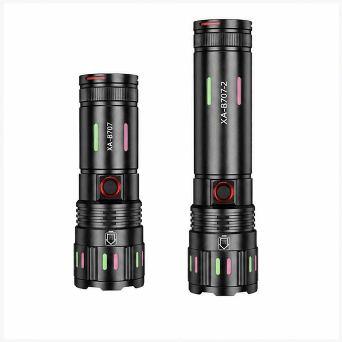 XA-B707 Rechargeable Aluminium Alloy Flashlight & Power Bank - 2 Sizes image 3