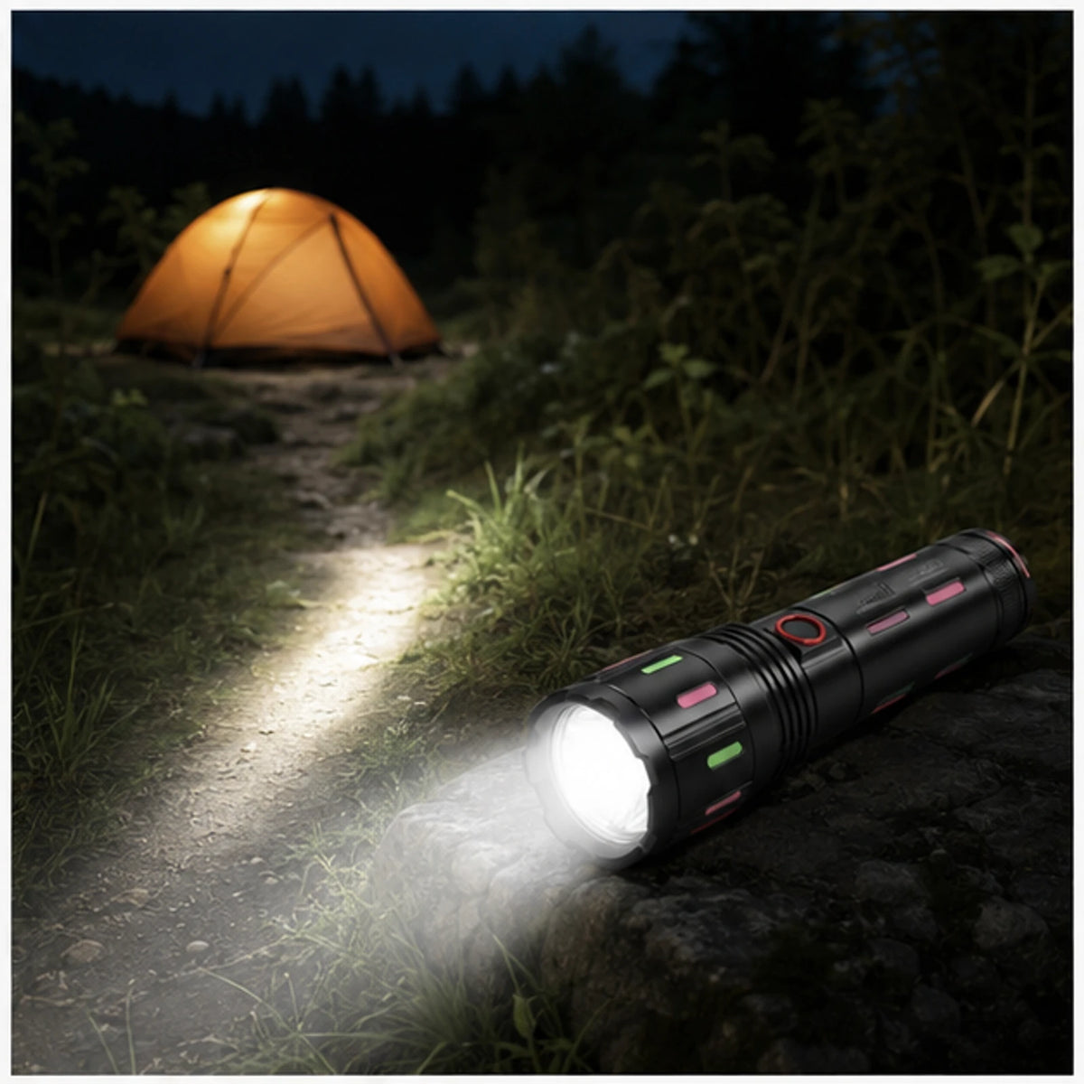 XA-B707 Rechargeable Aluminium Alloy Flashlight & Power Bank - 2 Sizes image 4