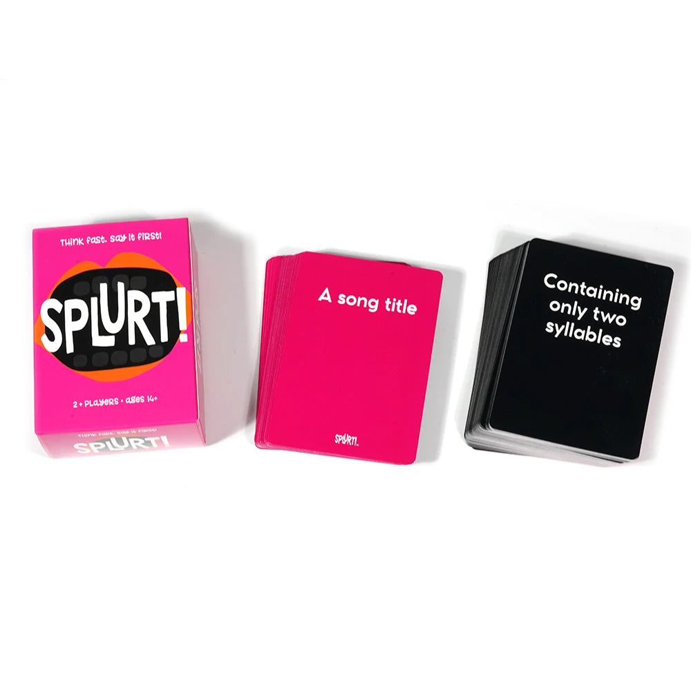 Gamewright Splurt Quick Witty Social Portable Party Card Game Think Fast Say it First