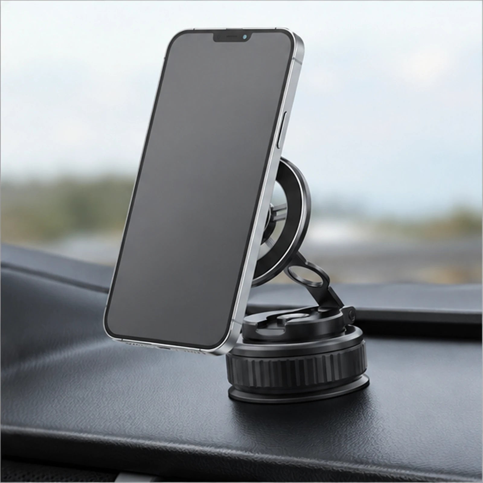 G518 Vacuum Magnetic Phone Holder - Black image 4