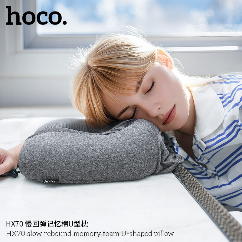 Hoco HX70 Slow Rebound Memory Foam U-Shaped Pillow best for holiday