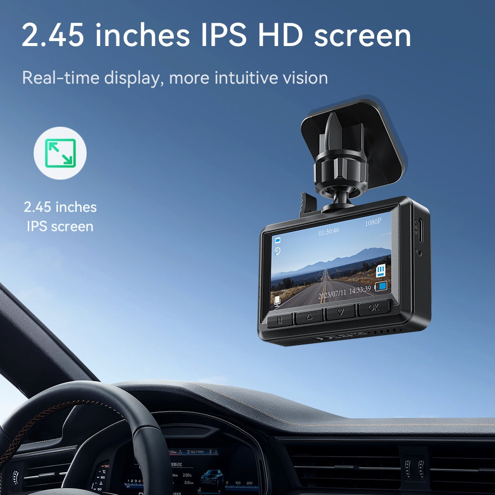 Hoco DV2 Dash Camera with Integrated Display - Black