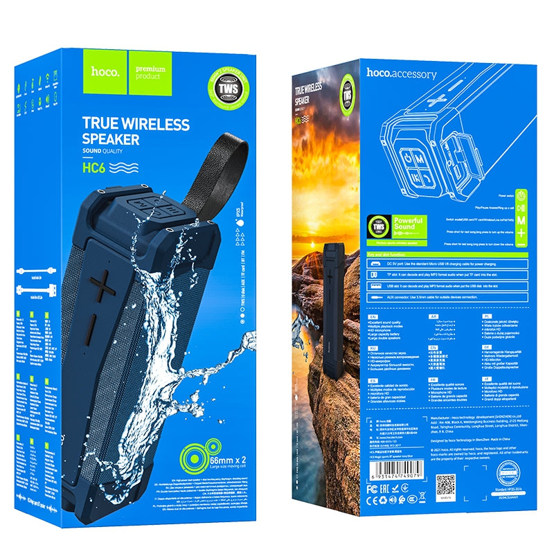 Hoco HC6 20W Waterproof Bluetooth Speaker - Black