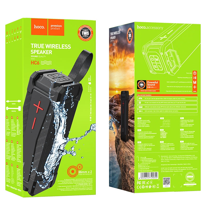 Hoco HC6 20W Waterproof Bluetooth Speaker - Black