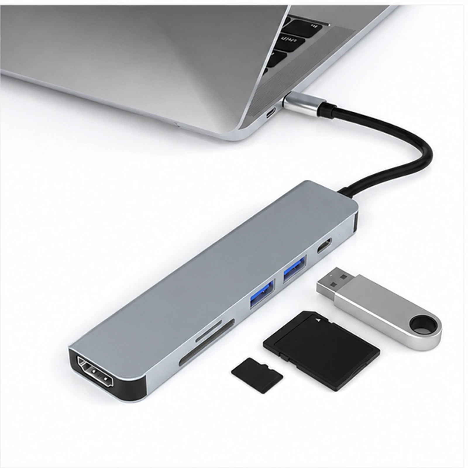 6-in-1 USB-C Hub with HDMI, PD, USB, SD & TF product image 3