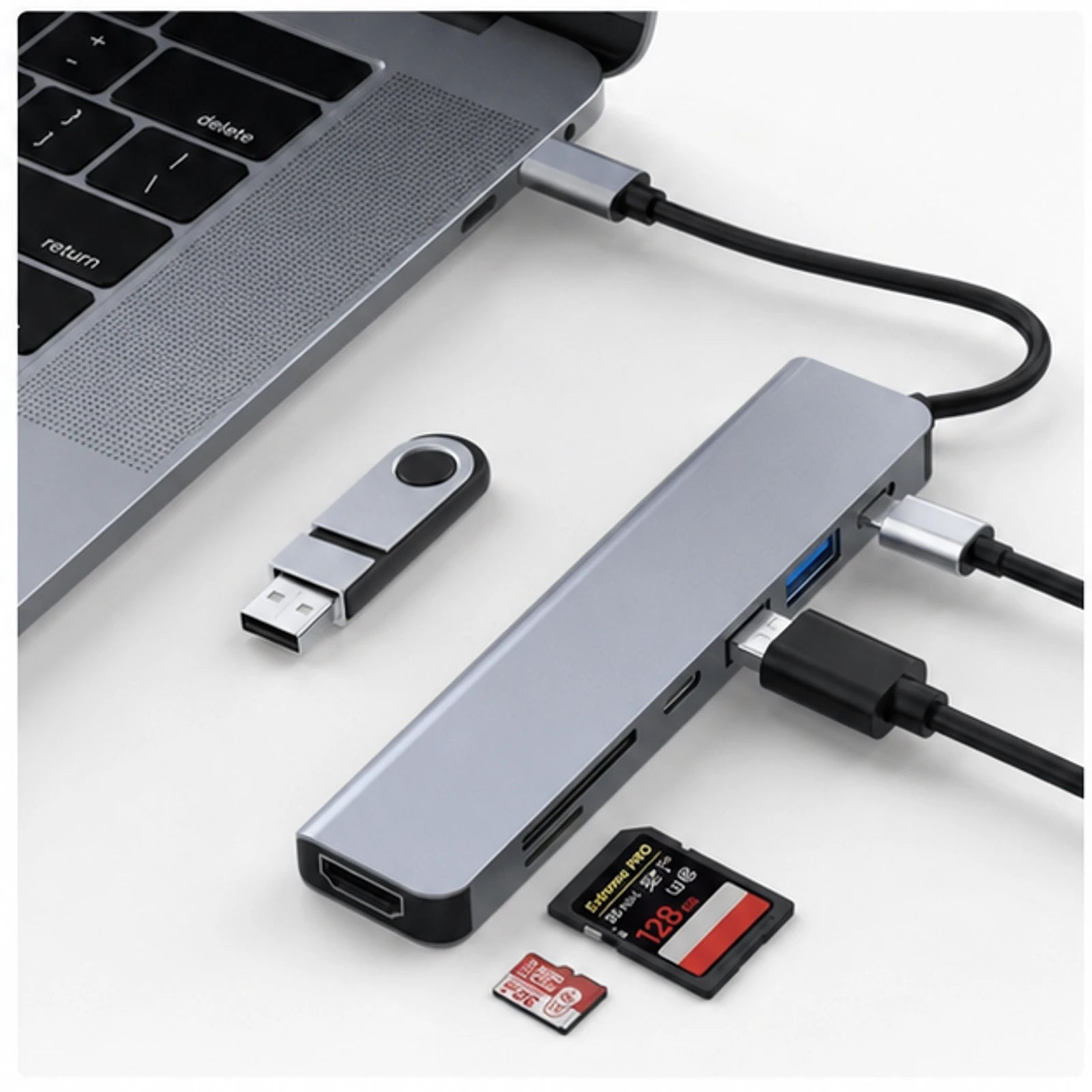 7-in-1 USB-C Hub with HDMI, PD, USB, SD & TF product image 3