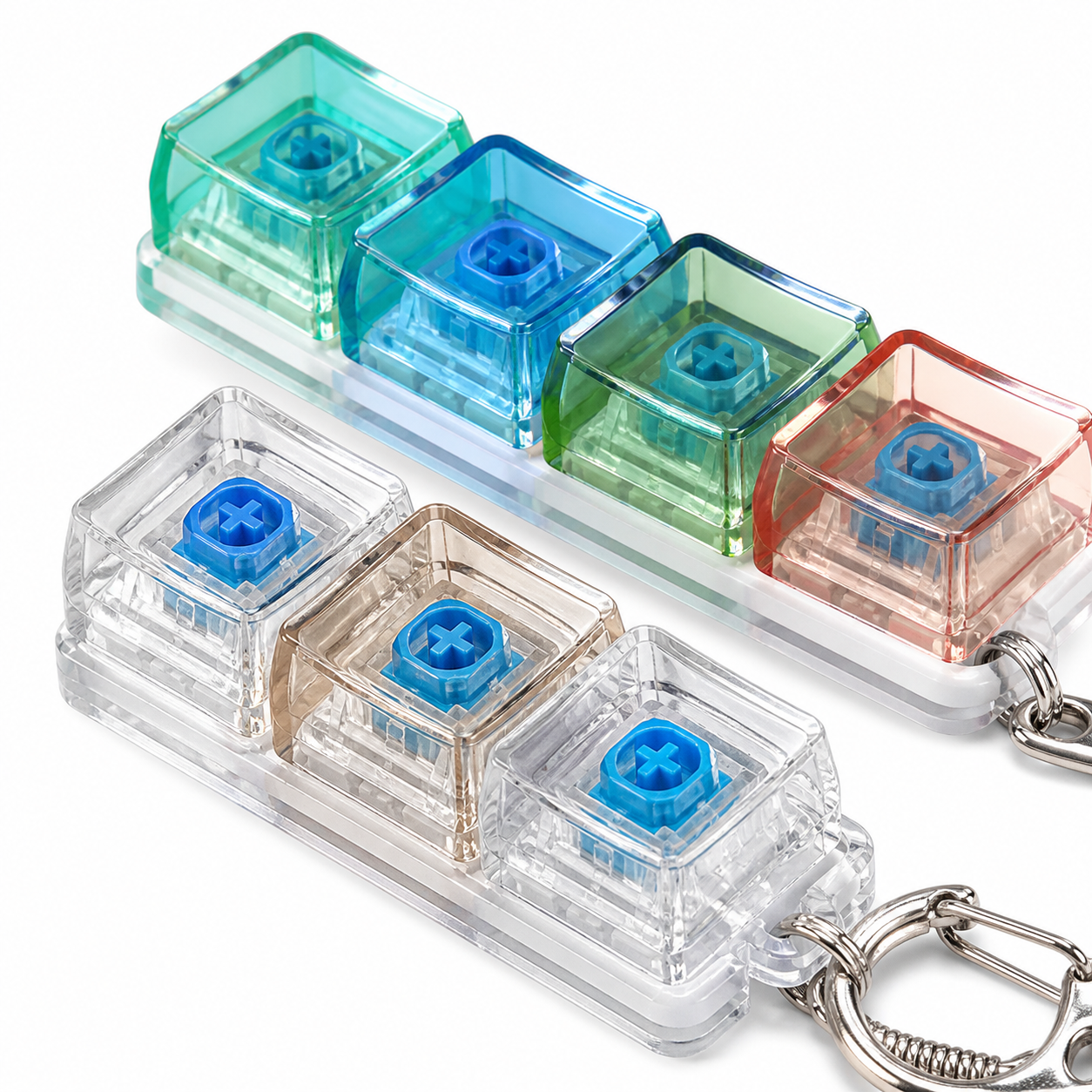 Mechanical Keyboard Switch Fidget Keychain - Assorted Colours