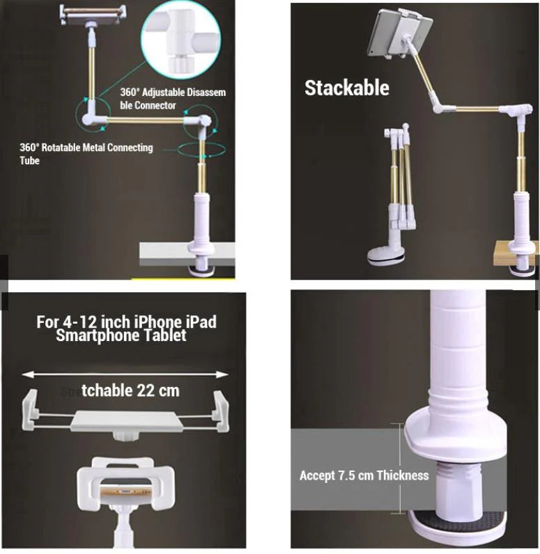 Heavy duty Metal Bed tablet holder 12.9