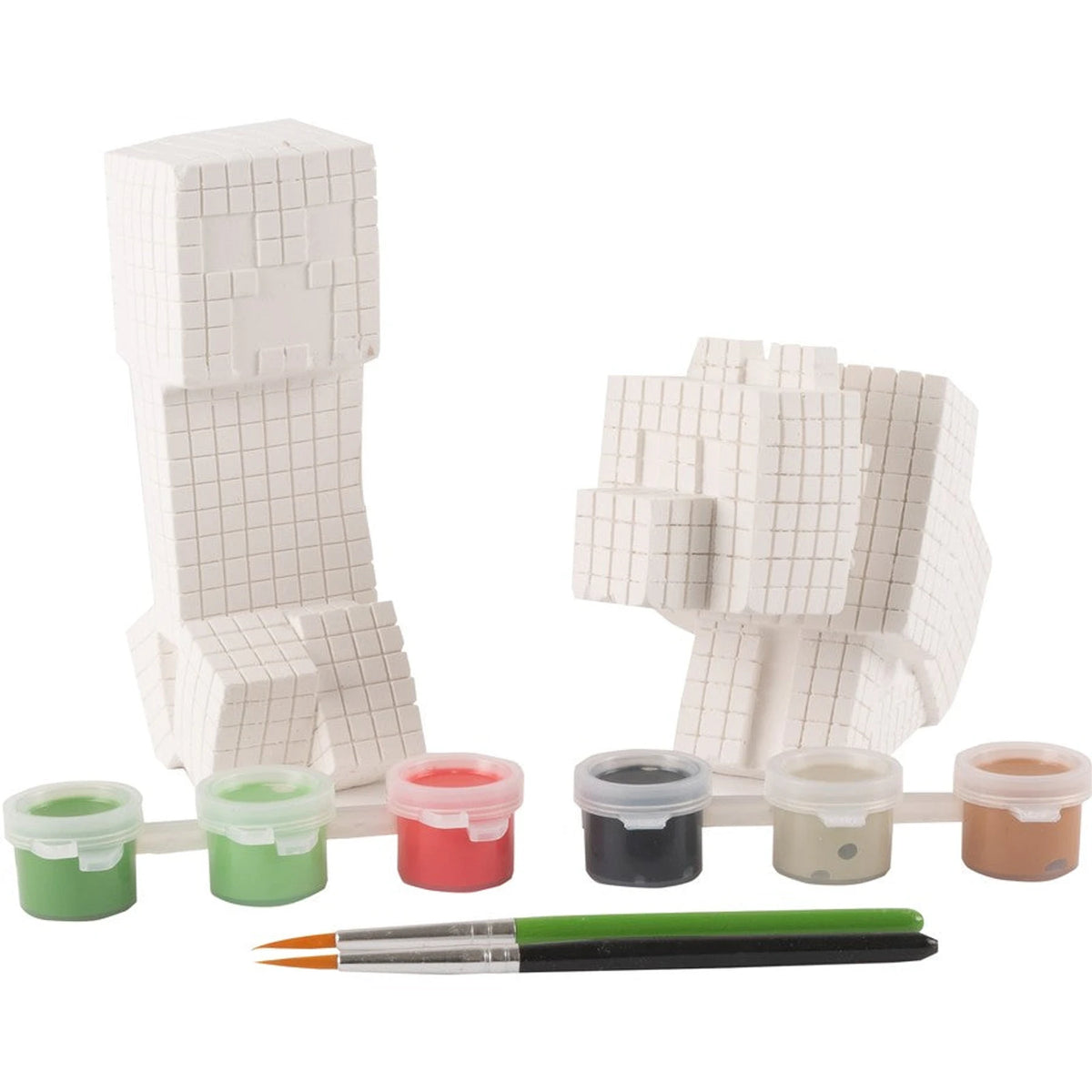 Minecraft Paint Your Own Creeper and Wolf figurines kit image 3