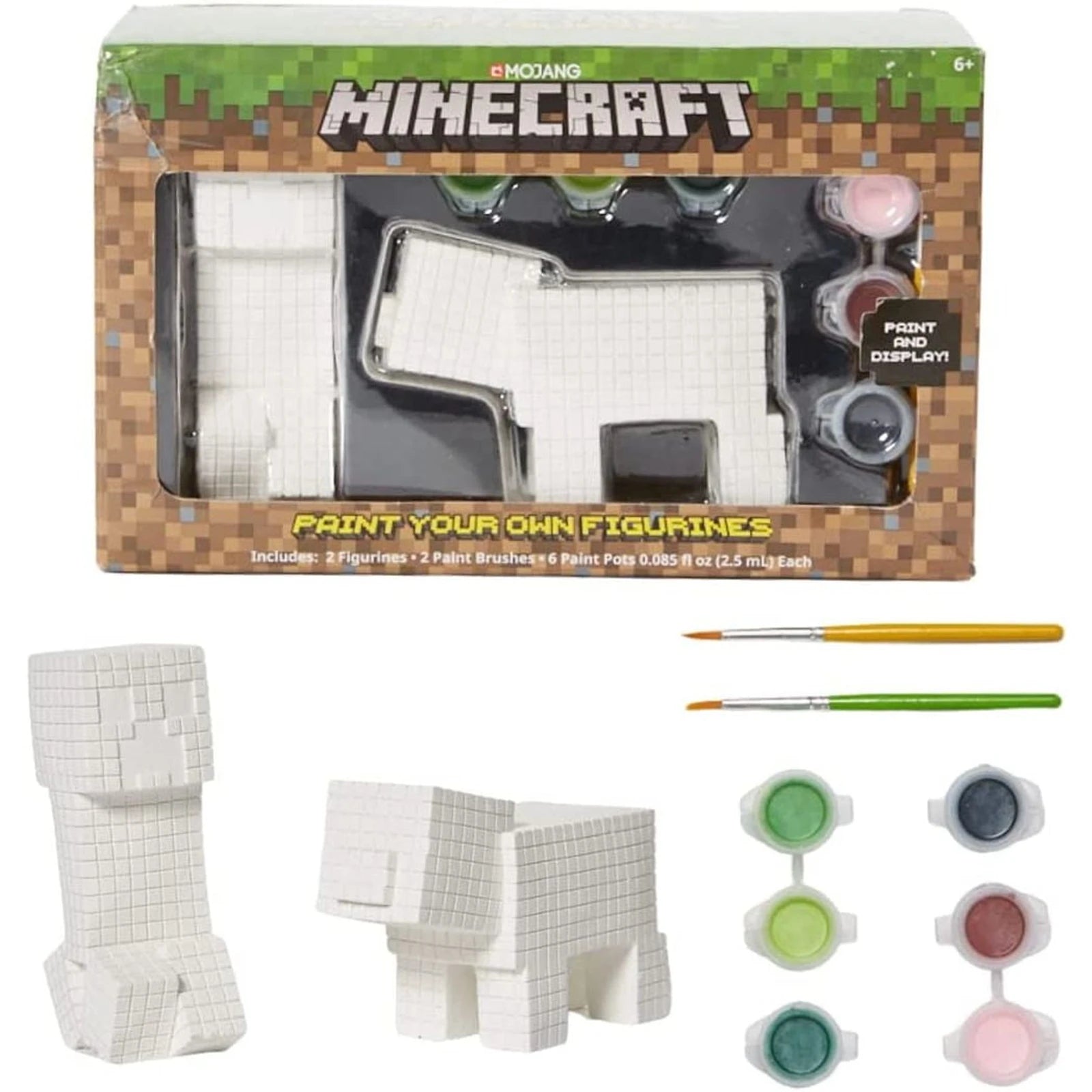 Minecraft Paint Your Own Creeper and Wolf figurines kit image 4