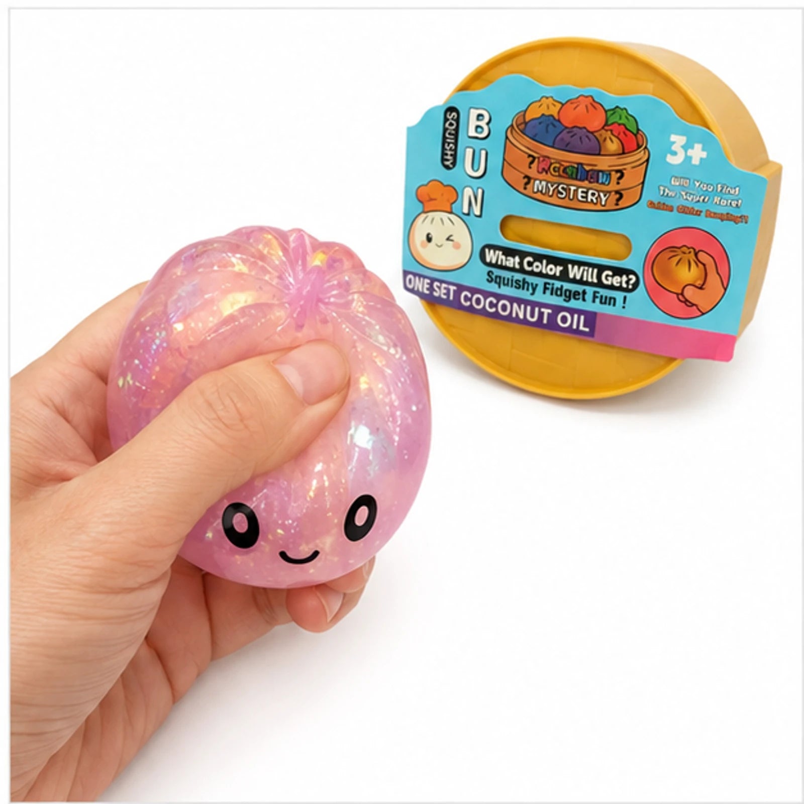 Mystery Squishy Bun coconut oil fidget toy image 4