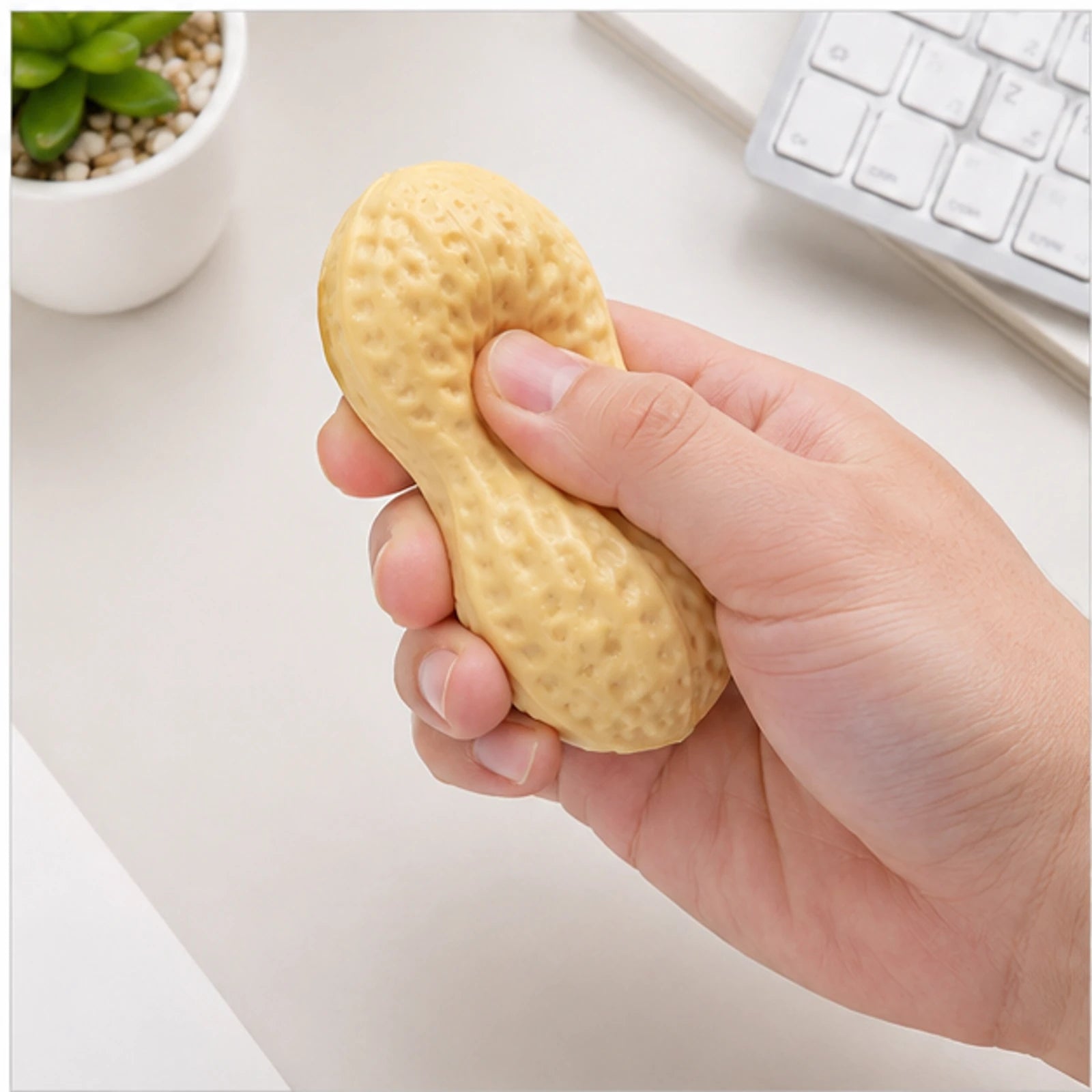 Peanut-shaped soft squeeze toy image 4