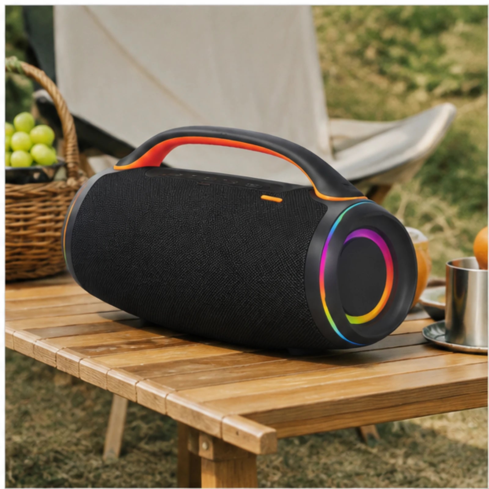 80W portable wireless RGB speaker image 4