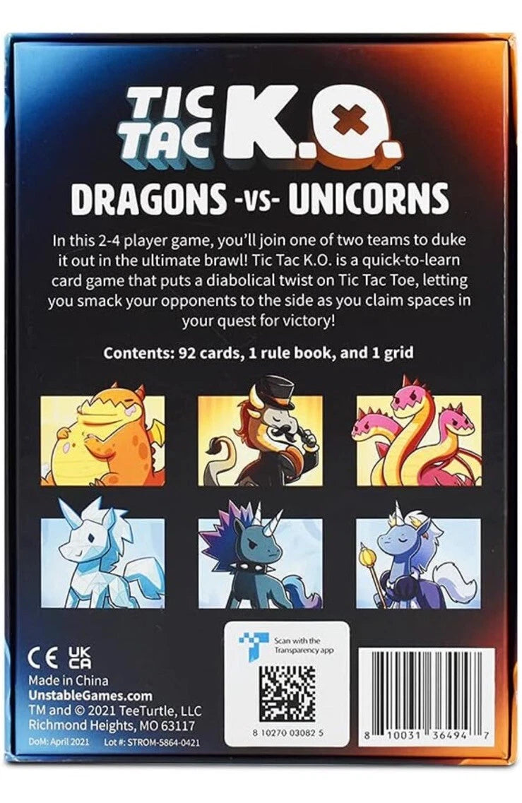Tic Tac K.O. Dragons vs. Unicorns NIB - Sealed - cards image 5