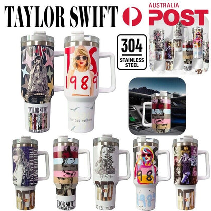 40 Oz Taylor Swift Water Bottle Vacuum Flask Insulated Cup Travel Stainless Steel