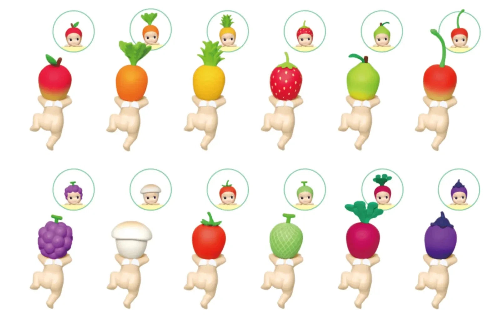 s Angel Harvest Series Blind Box Fruit And Vegetable Figure Kawaii Hippers Anime Figures