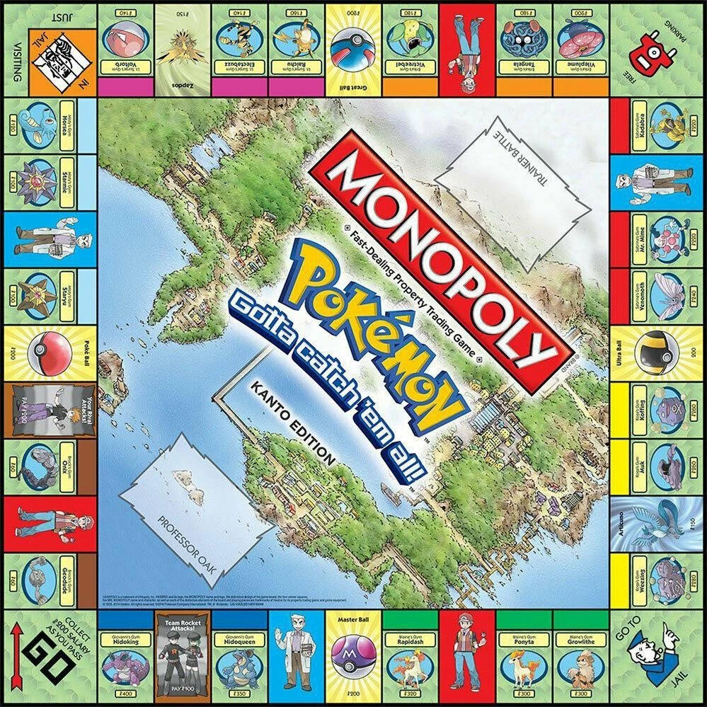 Monopoly Pokemon with 6 Metal Tokens for family kids Game - board games - cards image 2